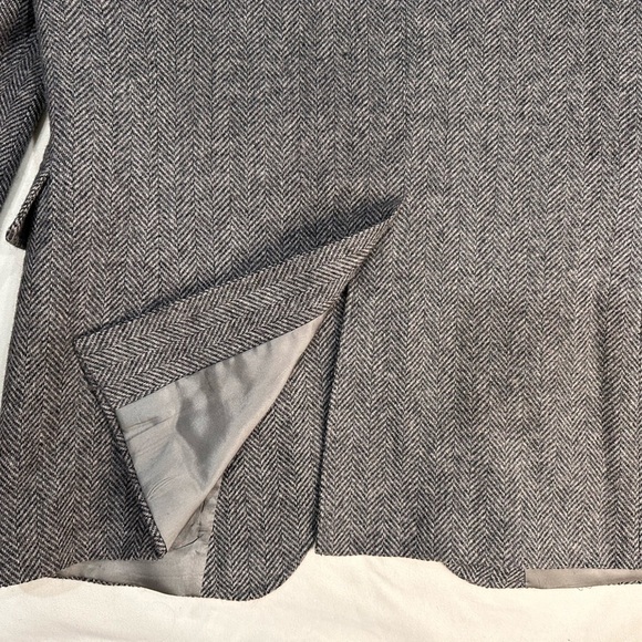 44L Adams Row USA Mens Vintage 2 Button Pure Wool Tweed Blazer Sport Coat Jacket - Picture 9 of 14